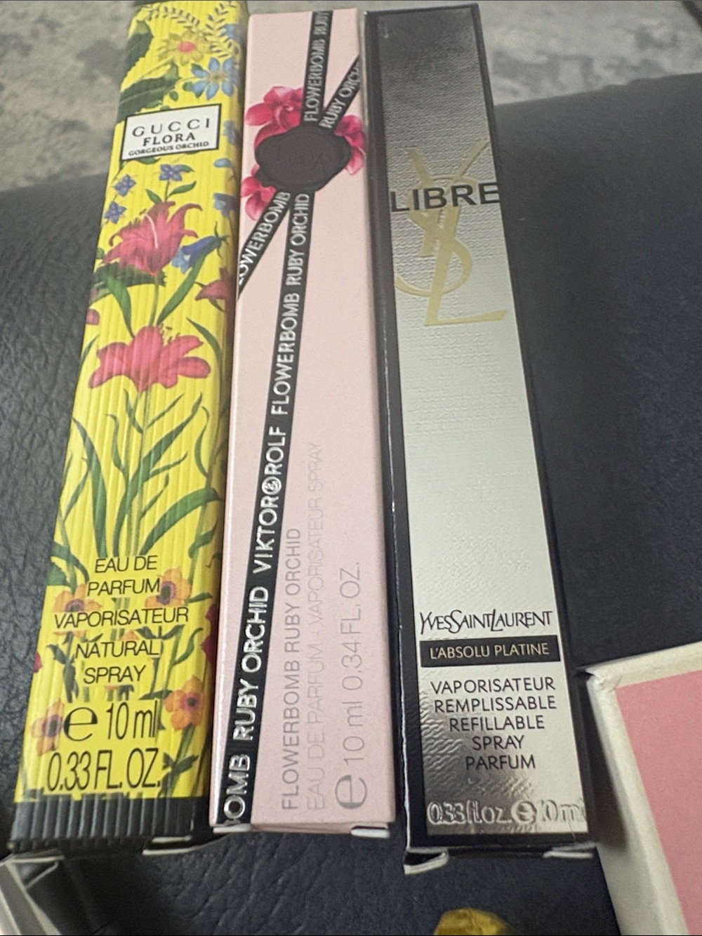 5 NIB CHANEL, GUCCI, VERSACE, YSL, FlowerBomb Eau de mini Travel Perfume Bundle - Picture 11 of 13